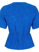 Soft Rebels - SRSaga SS Blouse jacquard blå