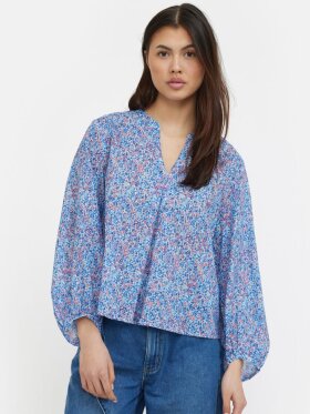 Soft Rebels - SRSienna Blouse Flower Dot Blue