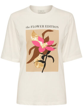 Kaffe - KAcate T-Shirt Hvid/Pink Kaffe - KAcate T-Shirt Hvid/Pink