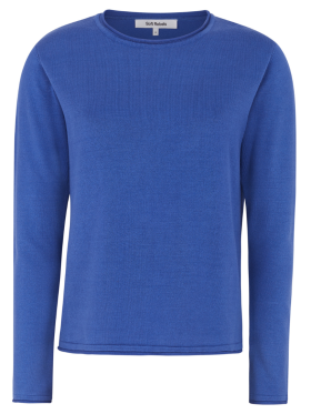 Soft Rebels - SRMarla O-neck Roll Edge Blue Soft Rebels - SRMarla O-neck Roll Edge Blue