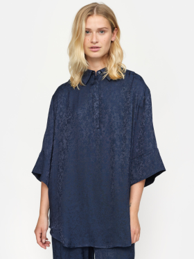 Soft Rebels - SRNaya Long Blouse Flower Total Eclipse