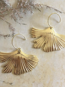 Friihof+Siig - FAN EARRING GULD