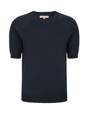 Soft Rebels - SRMarla SS O-neck knit m/blå