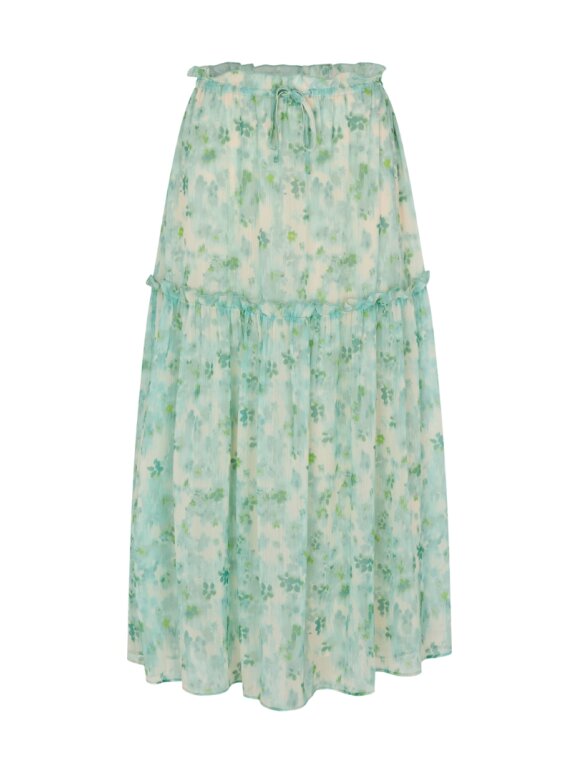 Rosemunde - Chiffon Skirt Big mint flower