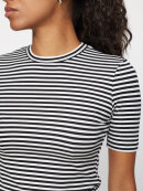 Soft Rebels - SR Fenja Stripes Top SS/ sort