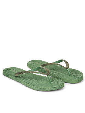 Rosemunde - Slippers With glitter, green