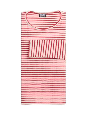 Mads Nørgaard - Nørgaard bluse ecru/red LONG