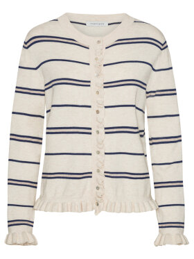 CONTINUE - CONTINUE Cardigan Navy/stripe