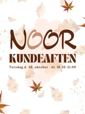 NOOR - KUNDEAFTEN BILLET NOOR - KUNDEAFTEN BILLET