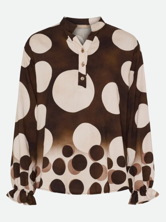 MARTA du château - MARTA Aspen bluse brun print MARTA du château - MARTA Aspen bluse brun print