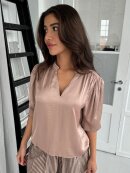 CONTINUE - CONTINUE Moe satin bluse sand