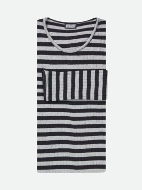 Mads Nørgaard - Nørgaard bluse black/grey/long Mads Nørgaard - Nørgaard bluse black/grey/long