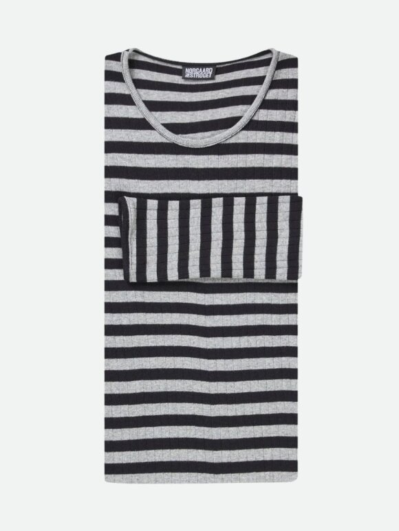 Mads Nørgaard - Nørgaard bluse black/grey/long Mads Nørgaard - Nørgaard bluse black/grey/long