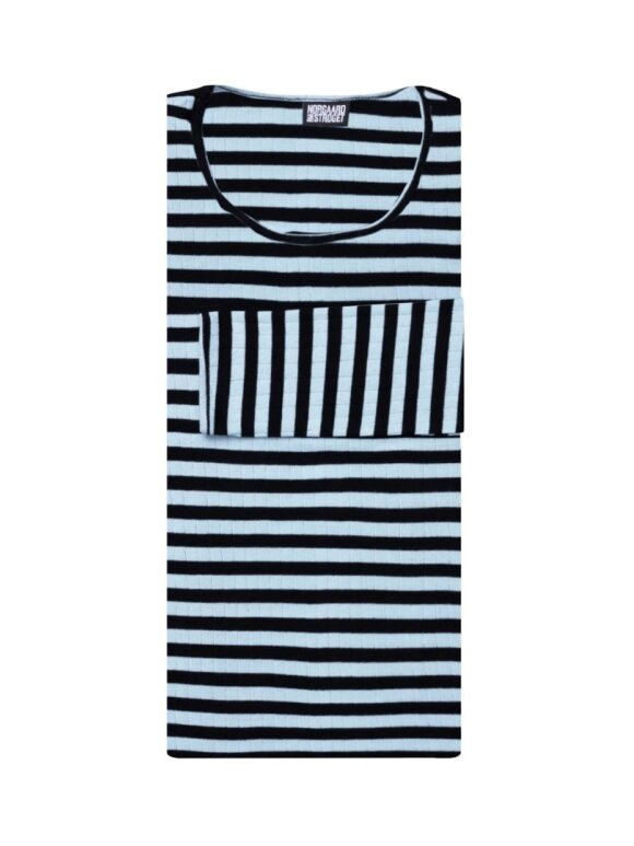 Mads Nørgaard - Nørgaard Bluse Black/lightblue Mads Nørgaard - Nørgaard Bluse Black/lightblue