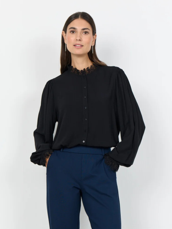 SOYA - SOYA Radia skjorte sort SOYA - SOYA Radia skjorte sort