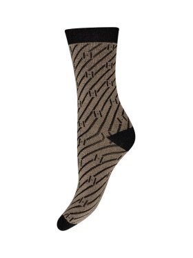 Hype The Detail - HDT fashion sock m.lurex guld