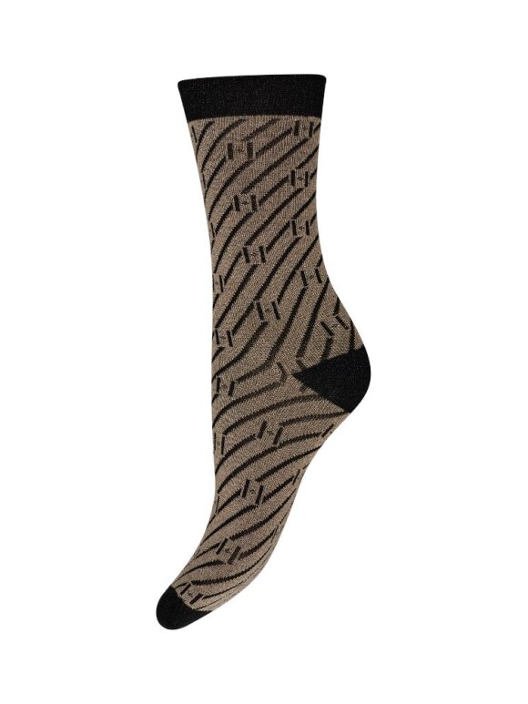 Hype The Detail - HDT fashion sock m.lurex guld Hype The Detail - HDT fashion sock m.lurex guld