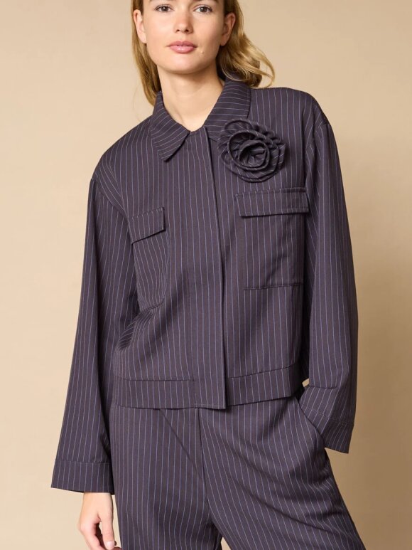 LOVE & DIVINE - L&D Jakke Blue pinstripe