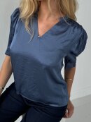CONTINUE - CONTINUE Moe satin blouse Blue