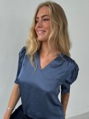 CONTINUE - CONTINUE Moe satin blouse Blue