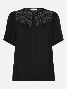 Rosemunde - RWElif Lace Bluse Sort Rosemunde - RWElif Lace Bluse Sort