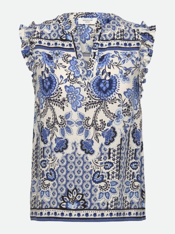 Rosemunde - RWElif Top Blue boho print