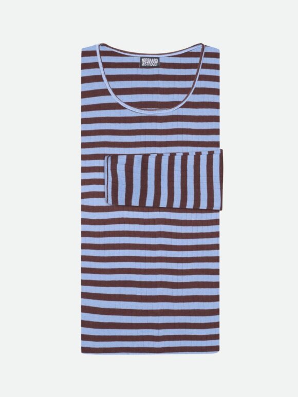 Mads Nørgaard - Nørgaard Bluse Long brown/blue