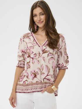 Cream - CRTiah Boho Blouse Cream - CRTiah Boho Blouse