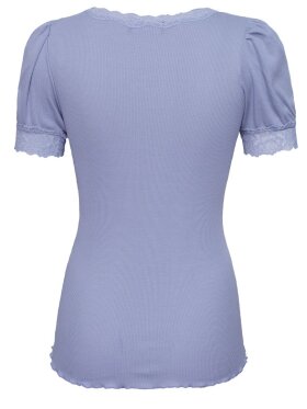 Rosemunde - Organic t-shirt w/lace - Blue