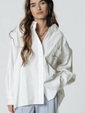 Colourful Rebel - Vicky Logo Dropped Shoulder Bl Colourful Rebel - Vicky Logo Dropped Shoulder Bl