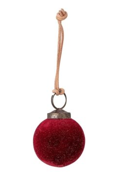Bloomingville - Milea Ornament Rød velour Ø5