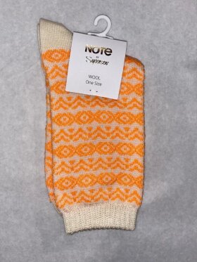 Syversen - Note Wool off white/orange