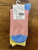 Syversen - Bamboo rib colour block pink