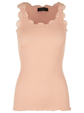 Rosemunde - silk top w/lace light rose