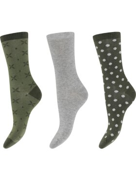 Decoy - 3-Pack cotton socks grøn