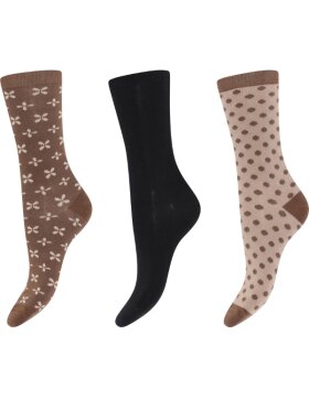 Decoy - 3-Pack cotton socks brun