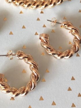 Friihof+Siig - Chunky earrings i guld