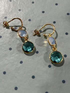 Friihof+Siig - Colour stone i guld hvid/blå